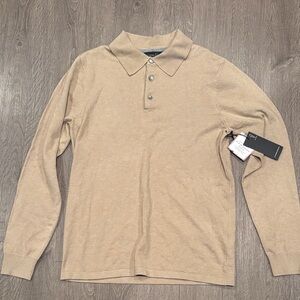 Christian Lacroix Beige Long Sleeve Polo Shirt